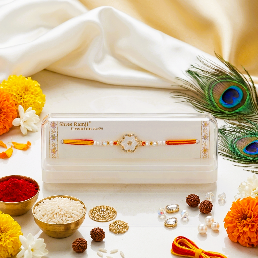 MOP Floral Designer Rakhi
